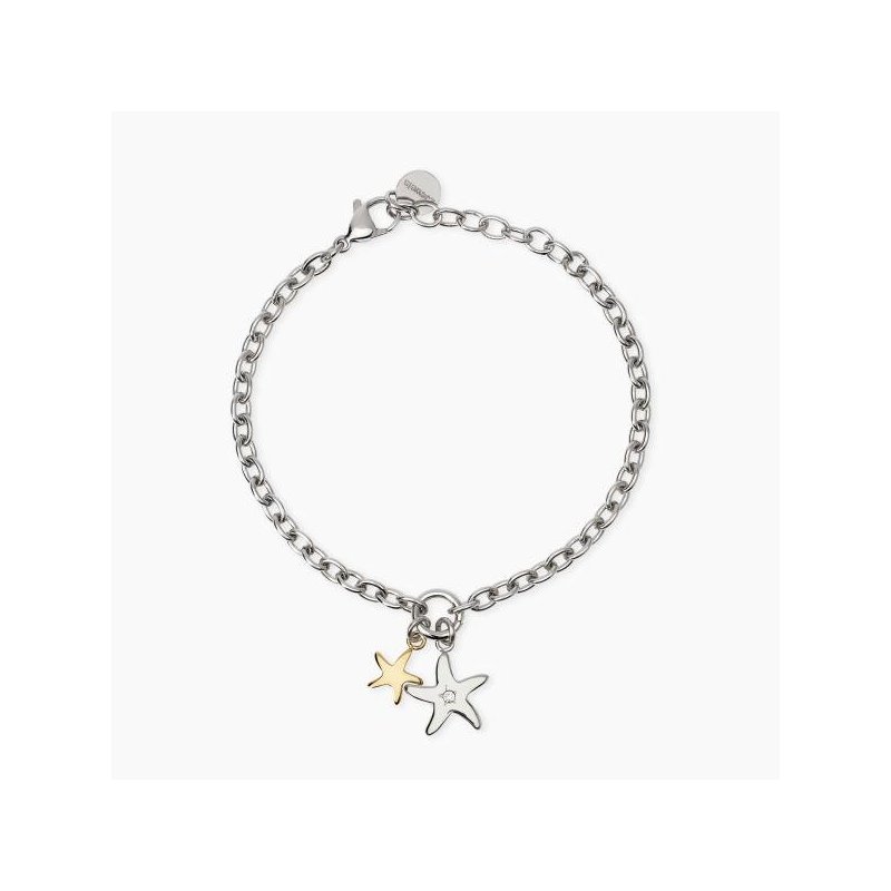 2 Jewels - Bracciale In Acciaio - Pvd Giallo - Cristalli