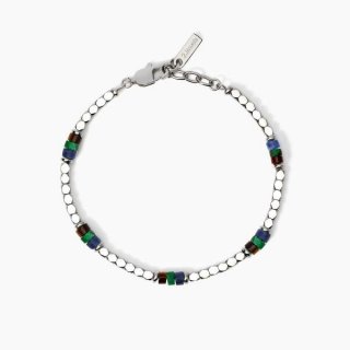 2 Jewels - Bracciale Uomo - Acciaio 316L - Pietre Multicolor