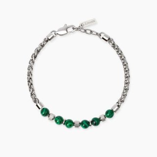 2 Jewels - Bracciale Uomo - Acciaio 316L - Malachite
