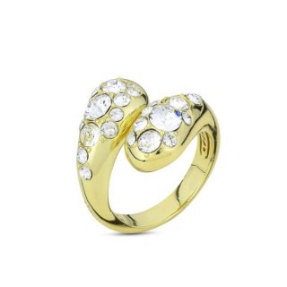 Boccadamo - Anello Contrarié - Oro Giallo - Cristalli