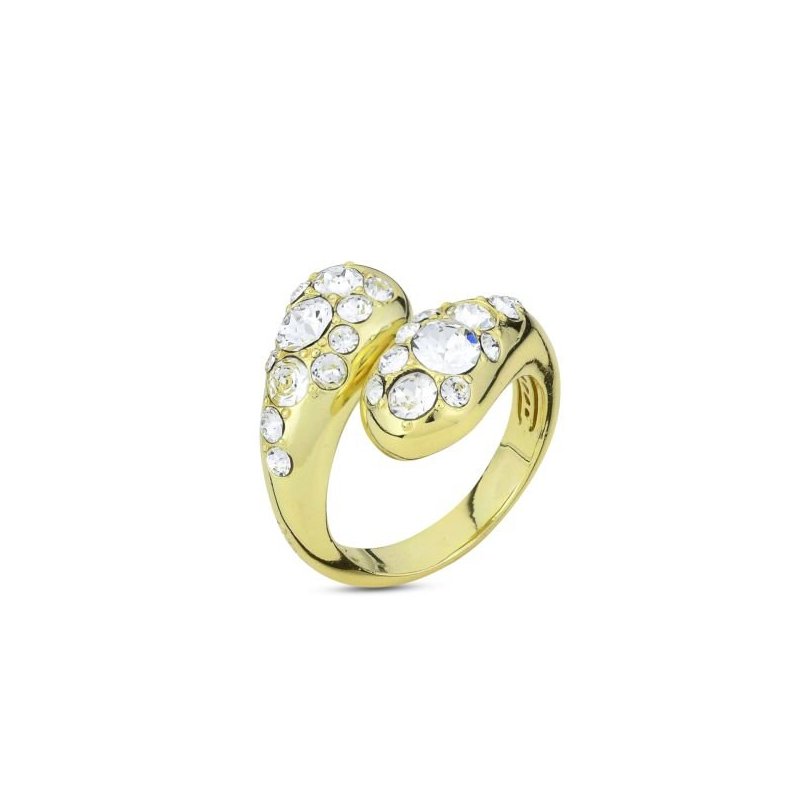 Boccadamo - Anello Contrarié - Oro Giallo - Cristalli