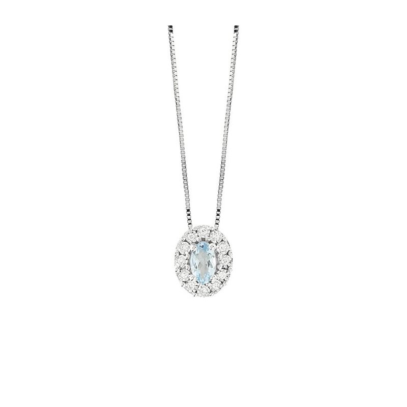 Bliss - Collierino In Oro Bianco - Diamante G - Rotondo