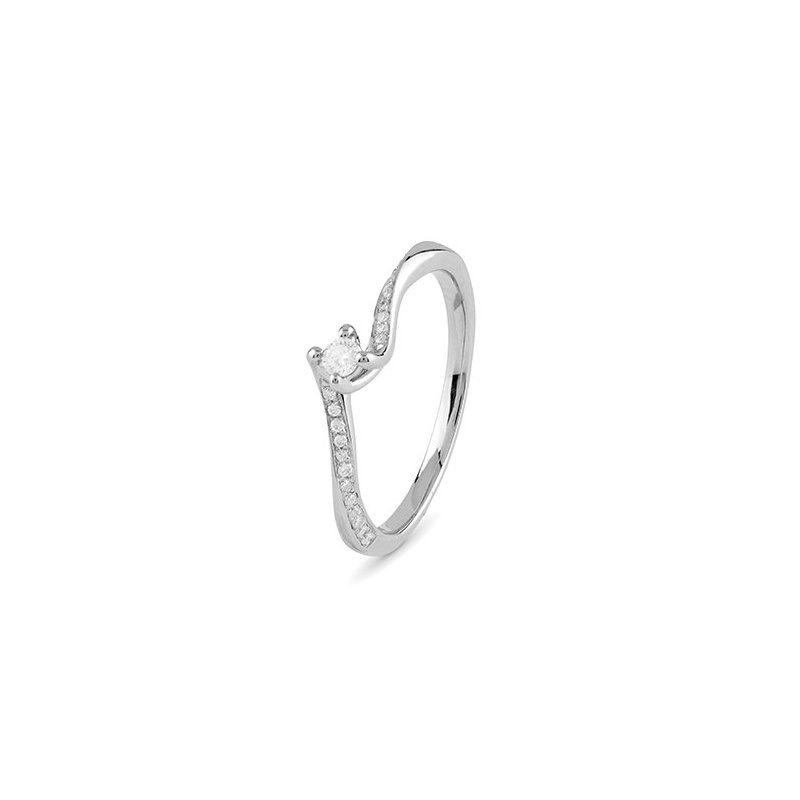 Bliss - Anello In Platino - Diamante Rotondo