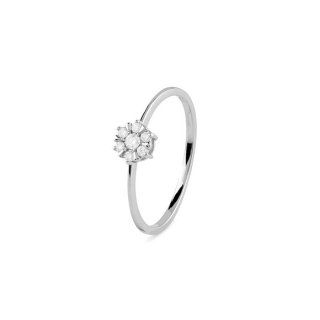 Bliss - Anello In Oro Bianco - Diamante Rotondo