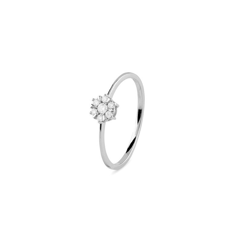 Bliss - Anello In Oro Bianco - Diamante Rotondo