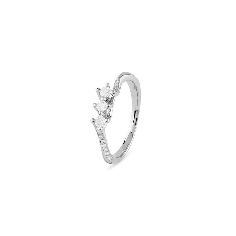 Bliss - Anello In Platino - Diamante Rotondo - 0.25 Ct