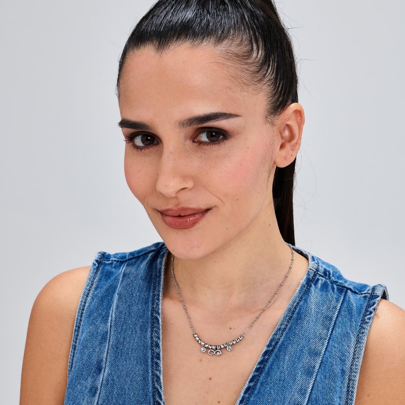 Brosway - Collana Chakra Simboli - Acciaio - Cristalli
