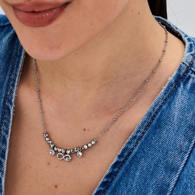Brosway - Collana Chakra Simboli - Acciaio - Cristalli