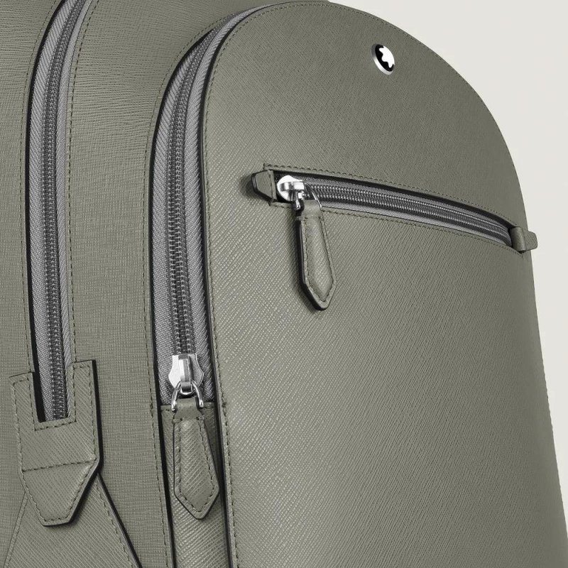 Montblanc - Zaino Medio - Pelle Saffiano - Grigio Medio