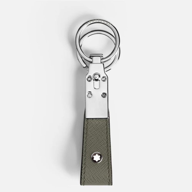 Montblanc - Portachiavi Con Passante - Pelle - Grigio
