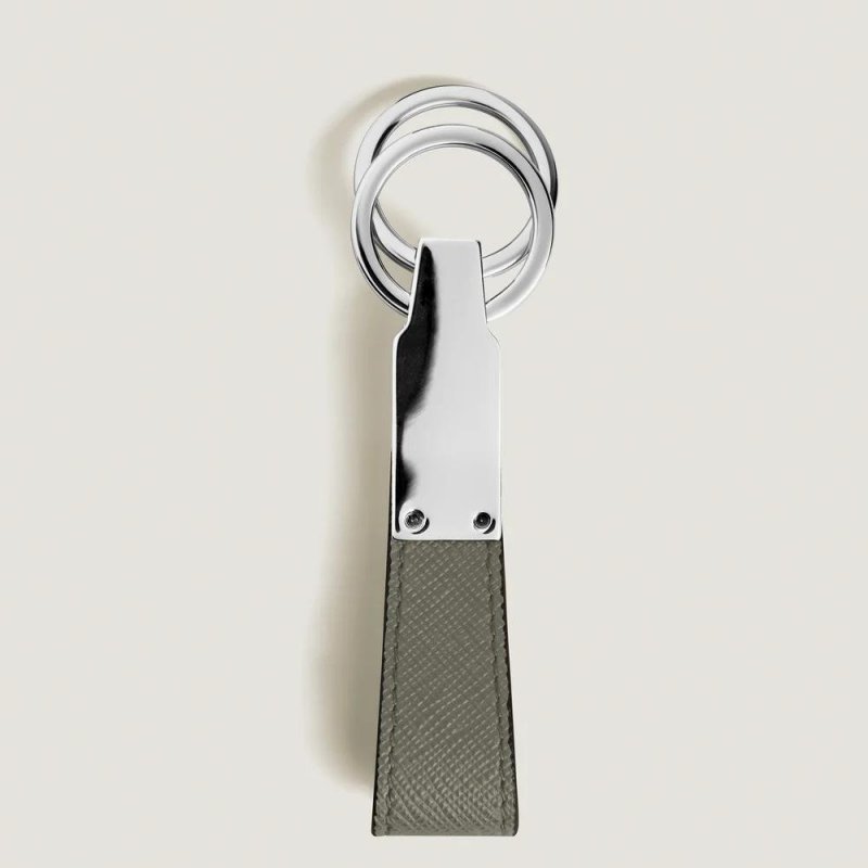 Montblanc - Portachiavi Con Passante - Pelle - Grigio