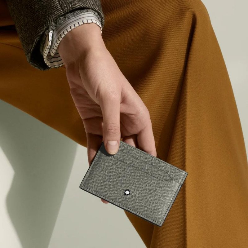 Montblanc - Porta Carte 5 Scomparti - Pelle - Grigio