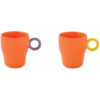 Easy Life - Set 2 Mug Twist & Match Orange - Porcellana 300 Ml