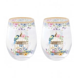 Easy Life - Set 2 Bicchieri Spring Bloom - Vetro 500 Ml