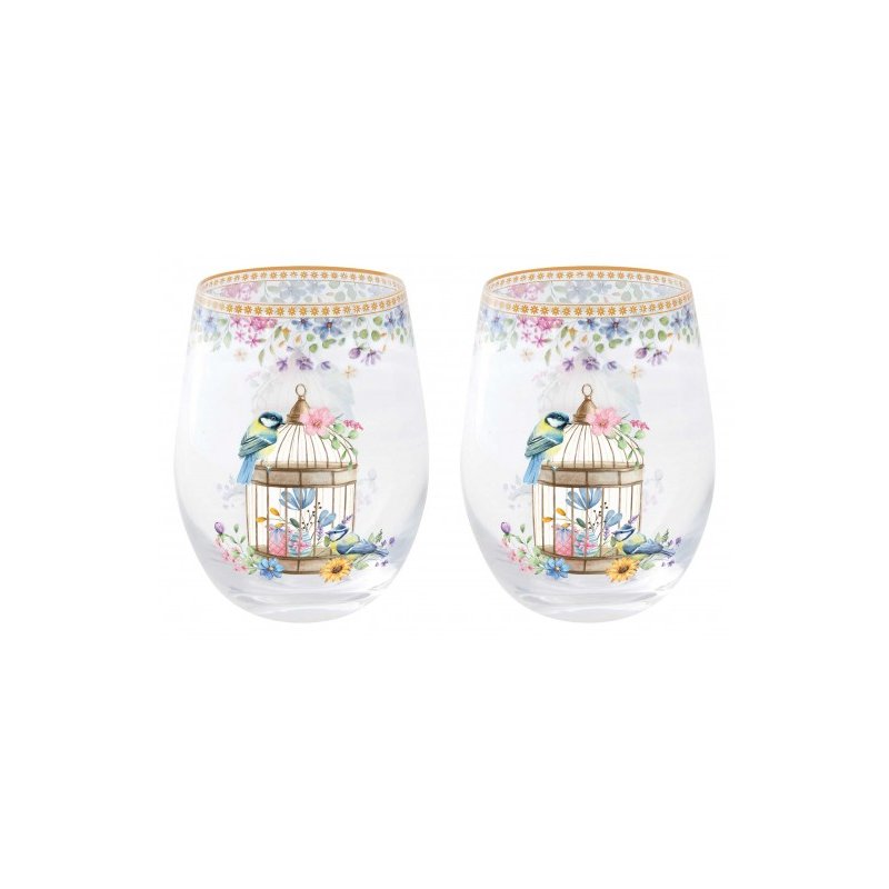Easy Life - Set 2 Bicchieri Spring Bloom - Vetro 500 Ml
