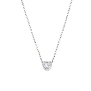 Amen - Collana Amore Con Solitario - Zirconi Bianchi - Donna