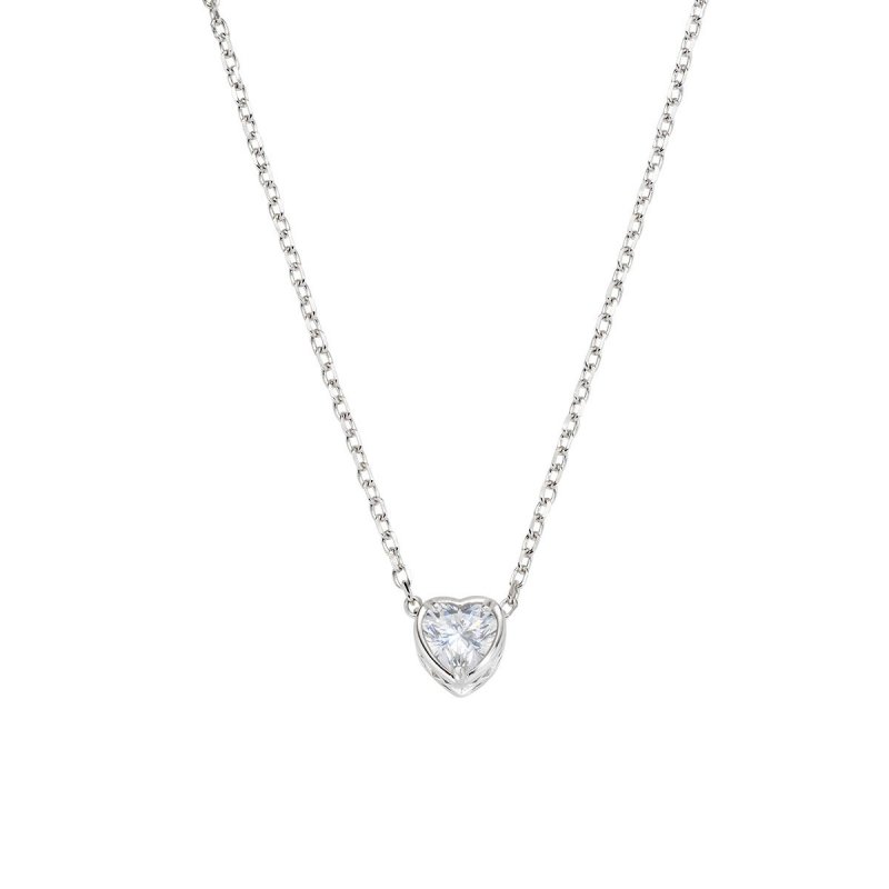 Amen - Collana Amore Con Solitario - Zirconi Bianchi - Donna