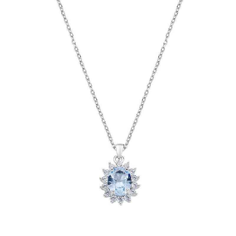 Amen - Collana Royal Lady - Zircone Acquamarina - Donna
