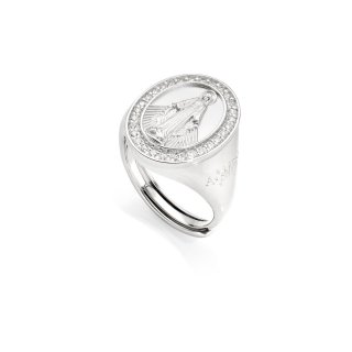 Amen - Anello Miracolosa - Zirconi Bianchi - Argento