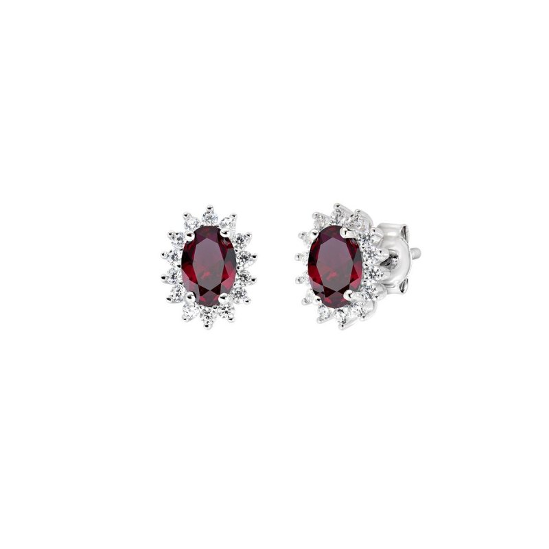 Amen - Orecchini Royal Lady Mini - Zircone Rosso