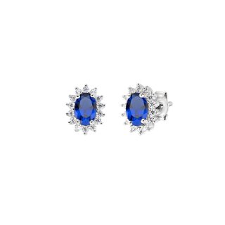 Amen - Orecchini Royal Lady Mini - Zircone Blu - Donna