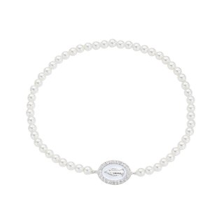 Amen - Bracciale Di Perle - Donna - Smalto Bianco