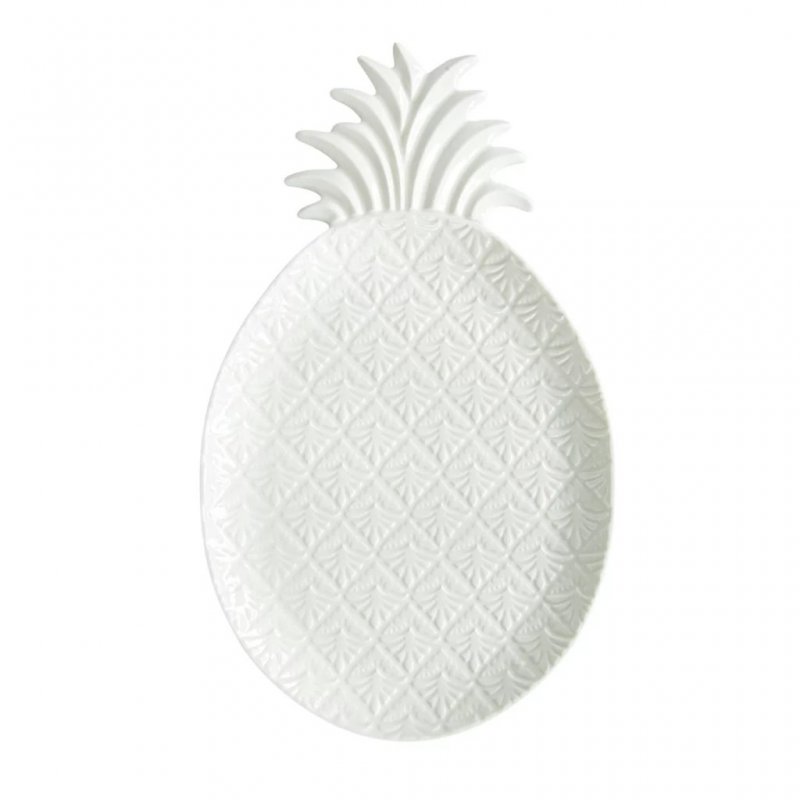 Easy Life - Piatto Forma Ananas - 28X17 Cm - Porcellana