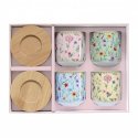 Easy Life - Set 4 Bicchierini Caffè - Bamboo - Meadow Flowers