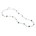 Collana Argento 925‰ Con Agata, Giada E Quarzo Colorati