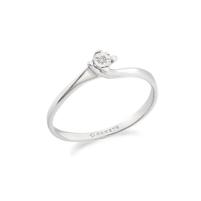 Anello In Oro 375‰ E Diamante Bianco