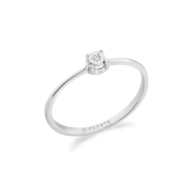 Anello Oro 375‰ E Diamante Bianco