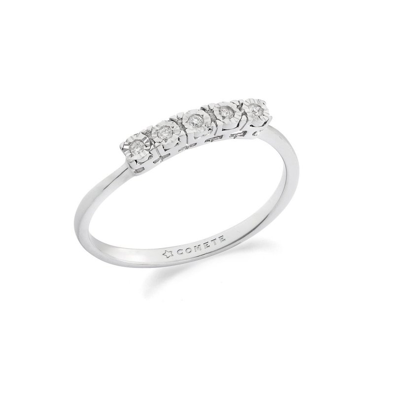 Anello In Oro 375‰ E Diamante Bianco