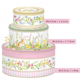 Easy Life - Set 3 Scatole Latta - Happy Easter - Decorazioni