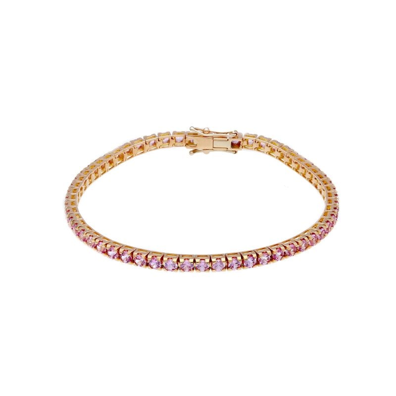 Bracciale Tennis - Zaffiro Rosa Naturale - Songa Antonio