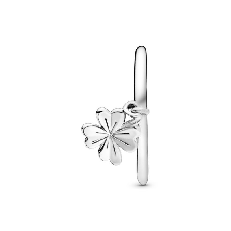 Anello con pendente Quadrifoglio portafortuna