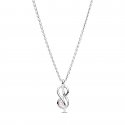 Collana Legame Infinito con Perla Rosa Artificiale
