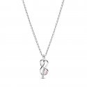 Collana Legame Infinito con Perla Rosa Artificiale