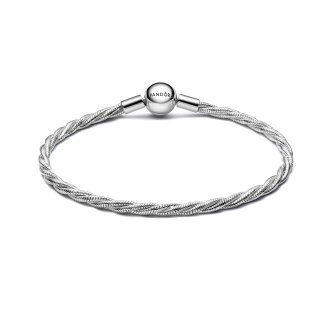 Bracciale Maglia Doppia Intrecciata con Chiusura a Sfera