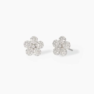 Mabina - Orecchini A Fiore - Zirconi Bianchi - Argento