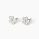 Mabina - Orecchini A Fiore - Zirconi Bianchi - Argento