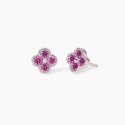 Mabina - Orecchini Con Fiore Rosa Jasmine - Argento