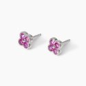 Mabina - Orecchini Con Fiore Rosa Jasmine - Argento