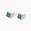 Mabina - Orecchini Con Fiore Verde Jasmine - Argento