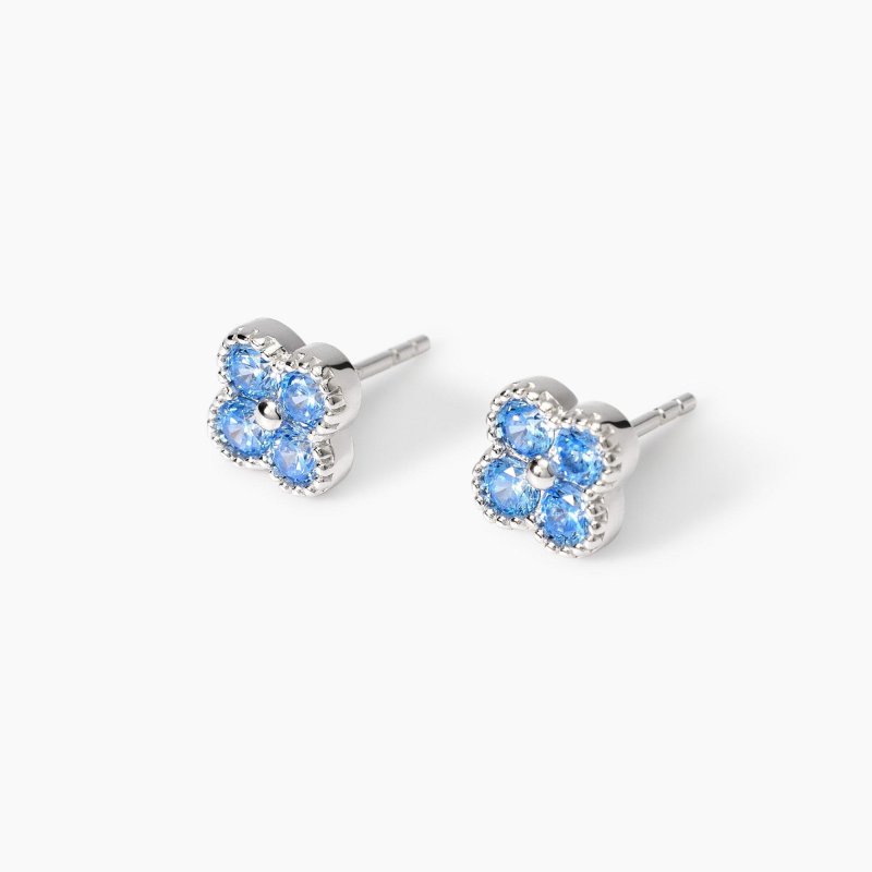 Mabina - Orecchini Jasmine - Fiore Azzurro - Argento
