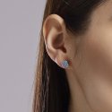 Mabina - Orecchini Jasmine - Fiore Azzurro - Argento