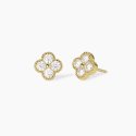 Mabina - Orecchini Fiore Zirconi - Argento 18K