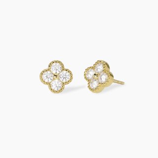Mabina - Orecchini Fiore Zirconi - Argento 18K