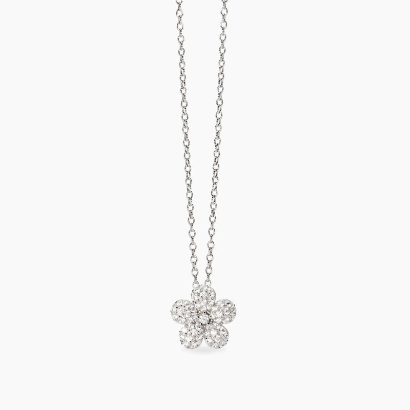 Mabina - Girocollo In Argento - Fiore In Zirconi