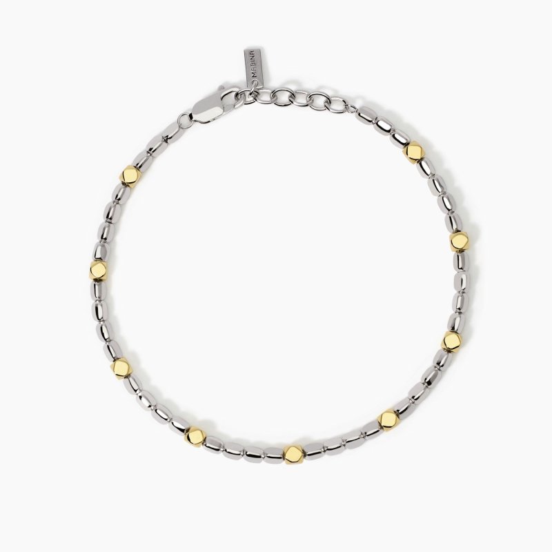 Mabina - Bracciale Regolabile - Argento - Oro 18K