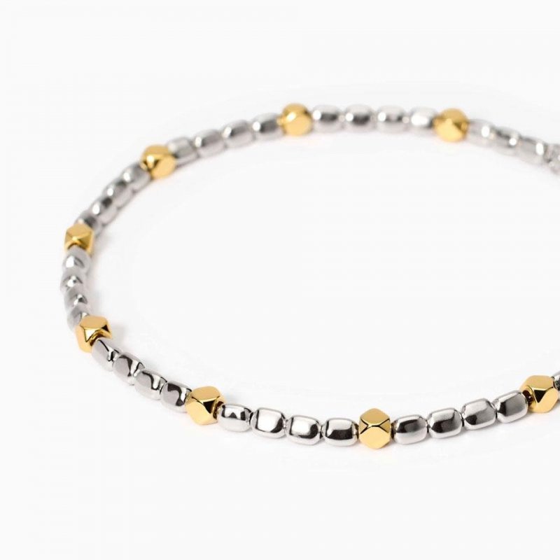 Mabina - Bracciale Regolabile - Argento - Oro 18K
